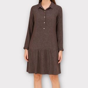 Xandres Women’s Dress Size US 10 Quiet Luxury Designer Tiered Chevron Feminine